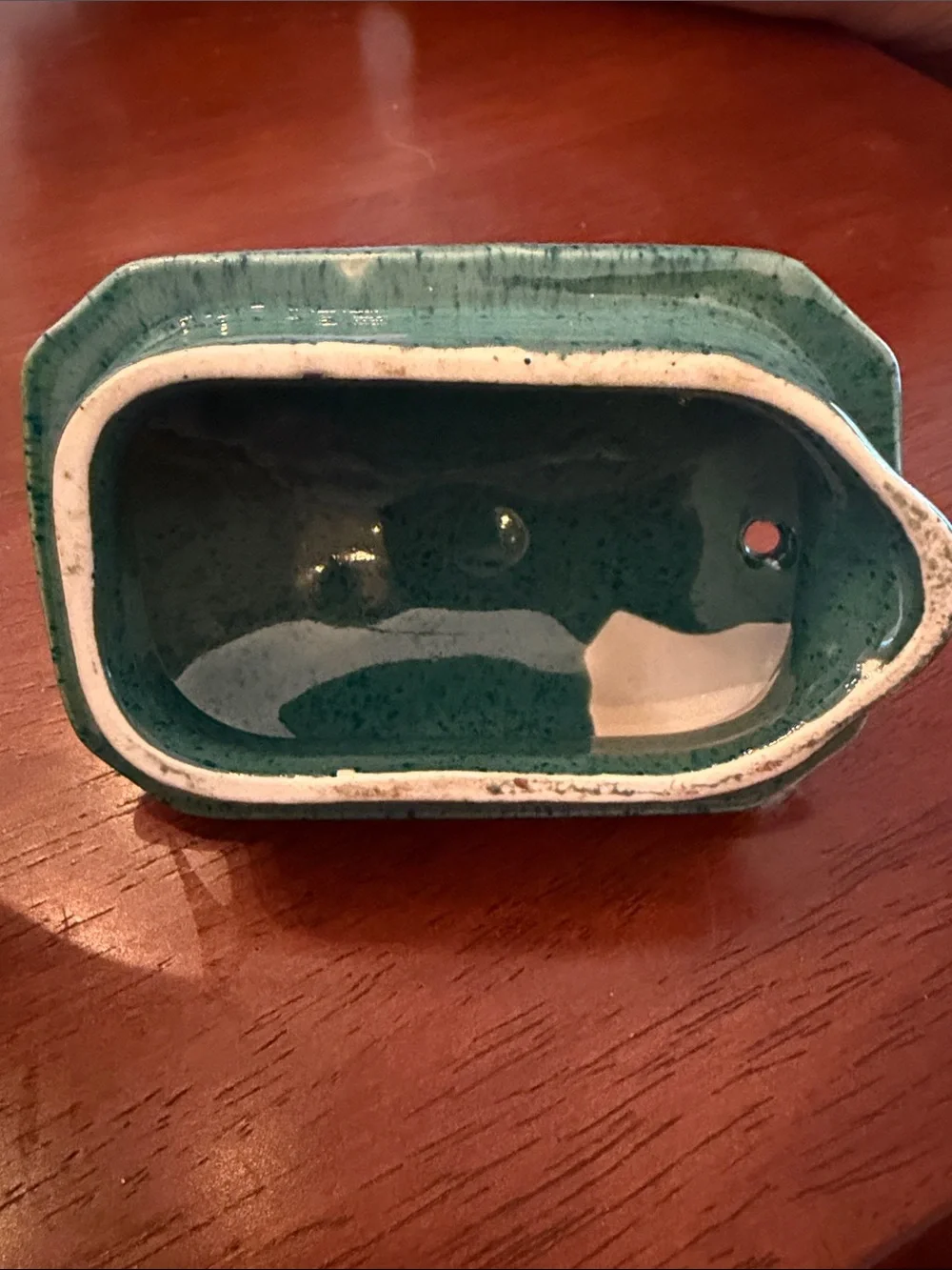 Sadler 1922 Cube Emerald and Gold Teapot